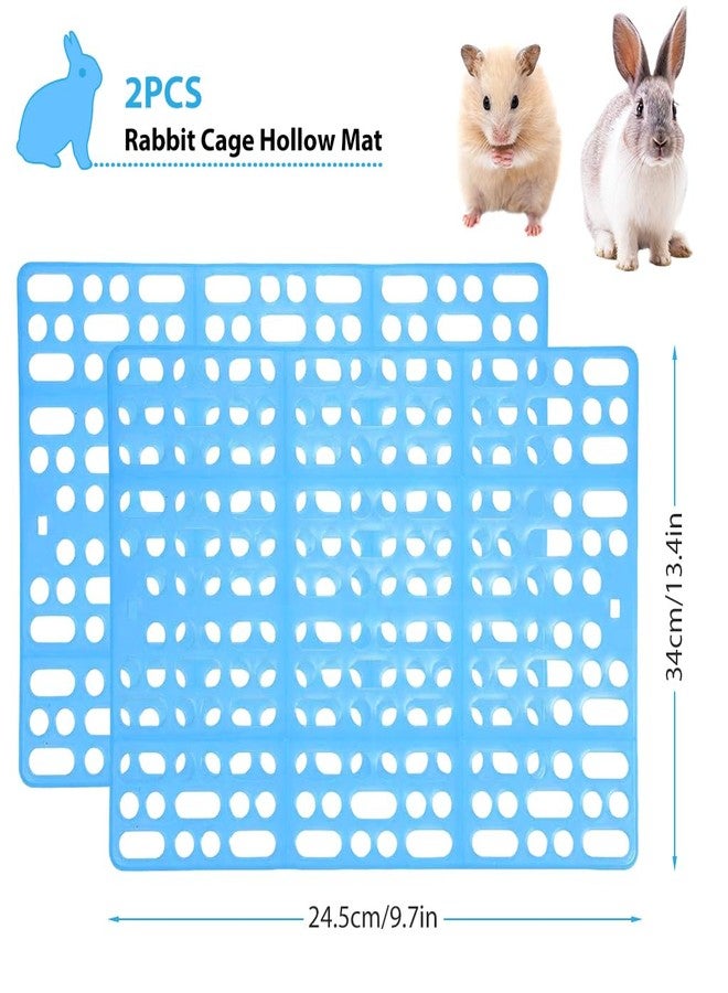 Qpets® 2Pcs Rabbit Cage Mat Hollow Mat For Rabbit Cage 9.8 By 13.5 Inches,Small Pet Plastic With 8Pcs Fixed Clip,Dry For Guinea Pig Hamster - Image 3